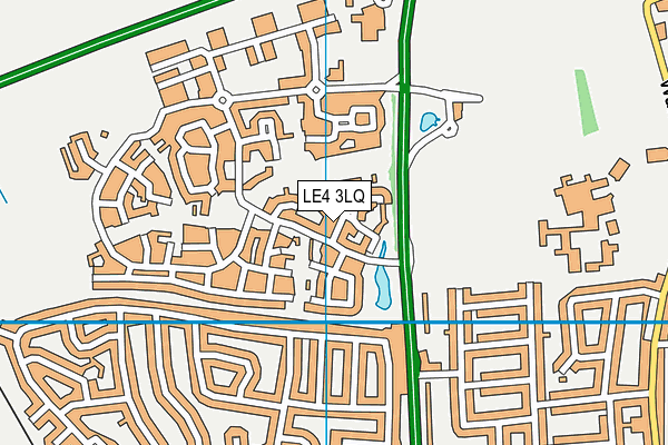 LE4 3LQ map - OS VectorMap District (Ordnance Survey)
