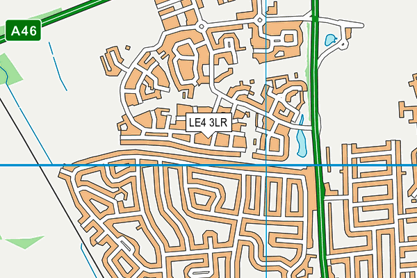LE4 3LR map - OS VectorMap District (Ordnance Survey)