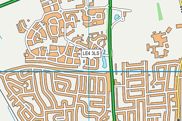 LE4 3LS map - OS VectorMap District (Ordnance Survey)