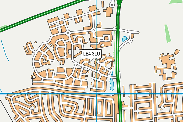 LE4 3LU map - OS VectorMap District (Ordnance Survey)