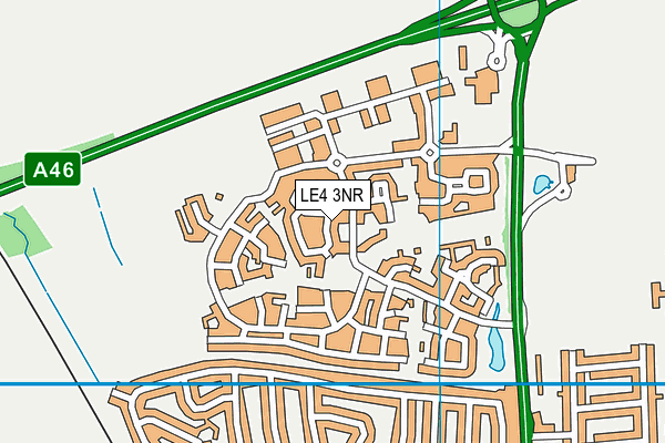 LE4 3NR map - OS VectorMap District (Ordnance Survey)