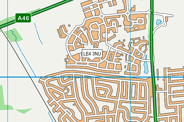 LE4 3NU map - OS VectorMap District (Ordnance Survey)