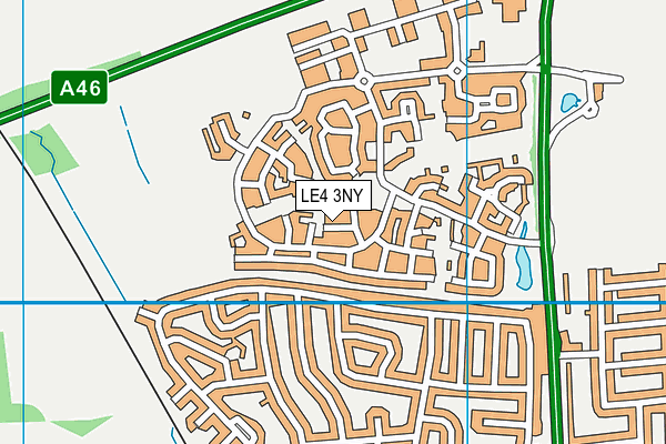 LE4 3NY map - OS VectorMap District (Ordnance Survey)