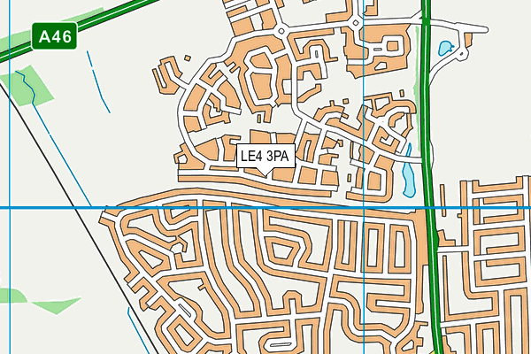 LE4 3PA map - OS VectorMap District (Ordnance Survey)