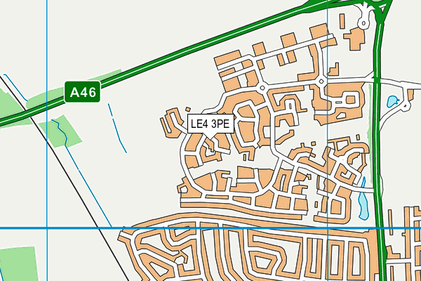 LE4 3PE map - OS VectorMap District (Ordnance Survey)