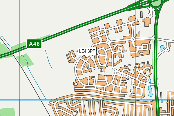 LE4 3PF map - OS VectorMap District (Ordnance Survey)