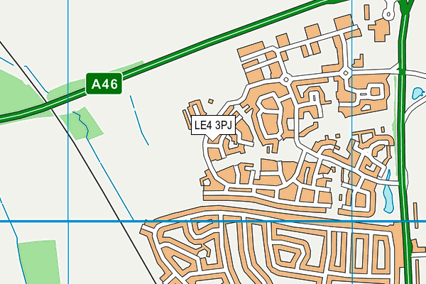 LE4 3PJ map - OS VectorMap District (Ordnance Survey)