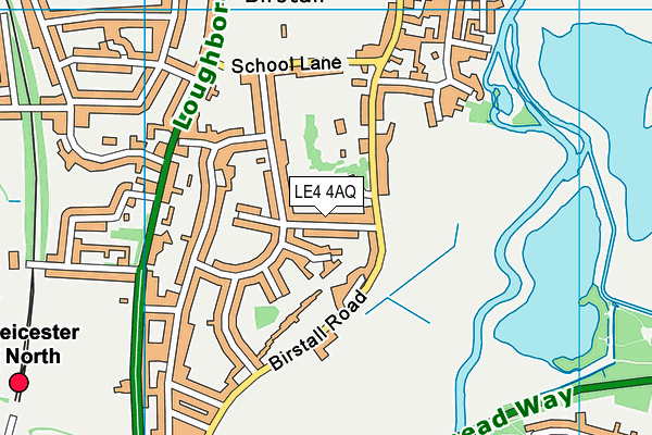 LE4 4AQ map - OS VectorMap District (Ordnance Survey)
