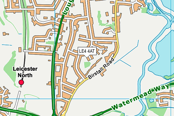LE4 4AT map - OS VectorMap District (Ordnance Survey)