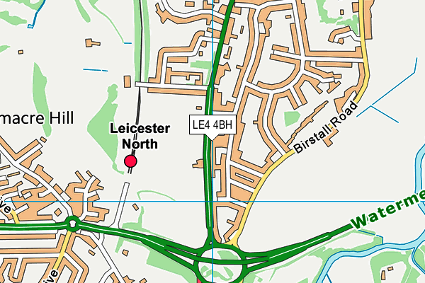 LE4 4BH map - OS VectorMap District (Ordnance Survey)