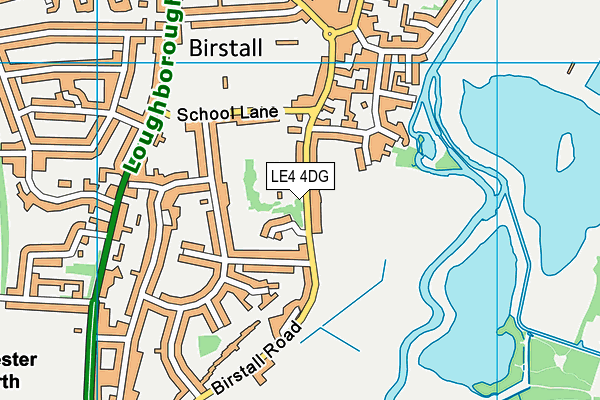 LE4 4DG map - OS VectorMap District (Ordnance Survey)