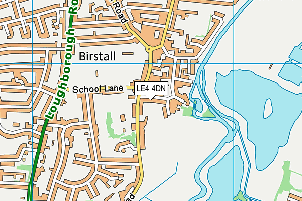 LE4 4DN map - OS VectorMap District (Ordnance Survey)
