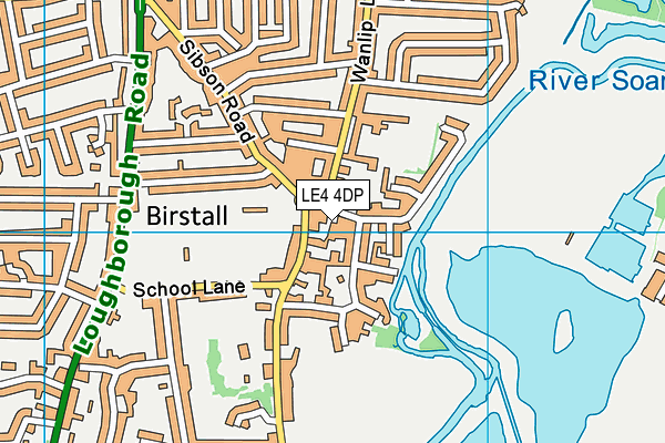 LE4 4DP map - OS VectorMap District (Ordnance Survey)