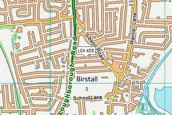 LE4 4DS map - OS VectorMap District (Ordnance Survey)