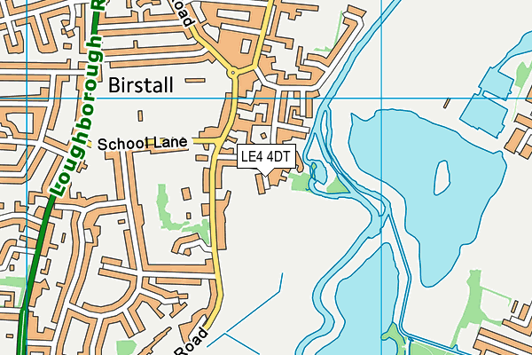 LE4 4DT map - OS VectorMap District (Ordnance Survey)