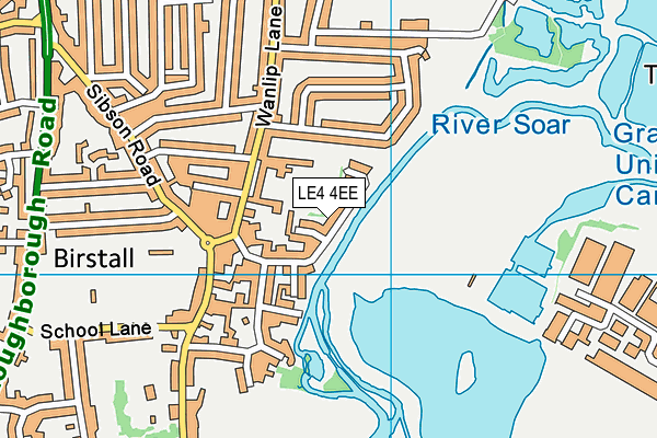 LE4 4EE map - OS VectorMap District (Ordnance Survey)