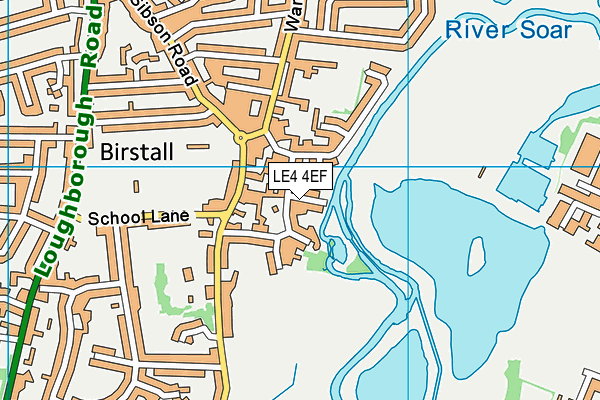 LE4 4EF map - OS VectorMap District (Ordnance Survey)