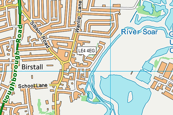 LE4 4EG map - OS VectorMap District (Ordnance Survey)