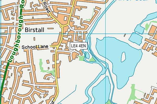 LE4 4EN map - OS VectorMap District (Ordnance Survey)