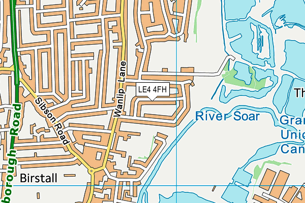 LE4 4FH map - OS VectorMap District (Ordnance Survey)