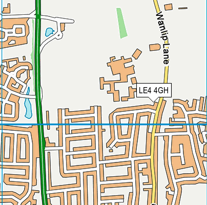 The Cedars Academy map (LE4 4GH) - OS VectorMap District (Ordnance Survey)