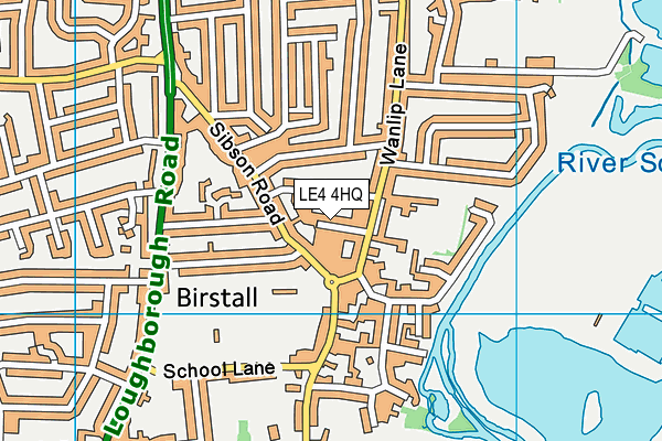 LE4 4HQ map - OS VectorMap District (Ordnance Survey)