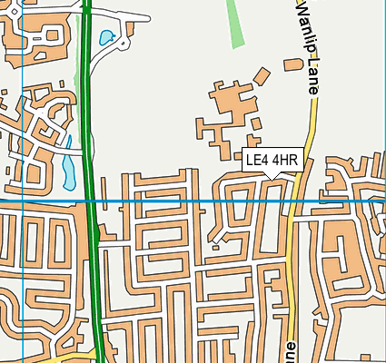 LE4 4HR map - OS VectorMap District (Ordnance Survey)