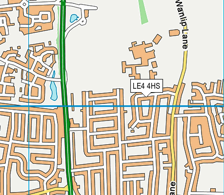 LE4 4HS map - OS VectorMap District (Ordnance Survey)