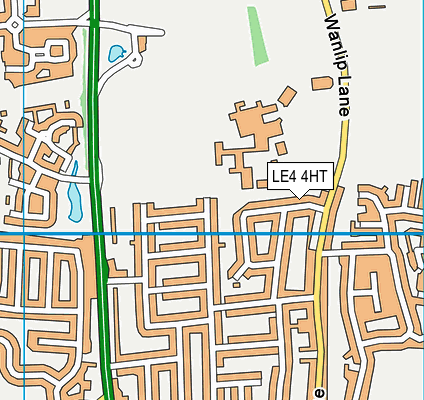 LE4 4HT map - OS VectorMap District (Ordnance Survey)