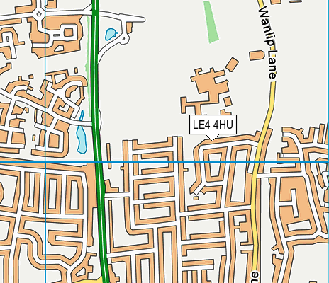 LE4 4HU map - OS VectorMap District (Ordnance Survey)