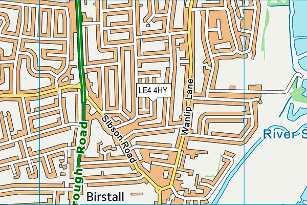 LE4 4HY map - OS VectorMap District (Ordnance Survey)