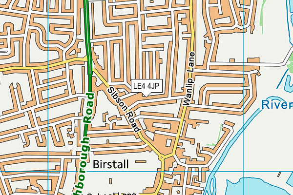 LE4 4JP map - OS VectorMap District (Ordnance Survey)