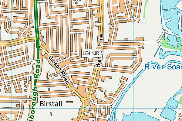 LE4 4JR map - OS VectorMap District (Ordnance Survey)