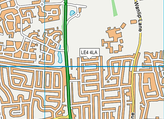 LE4 4LA map - OS VectorMap District (Ordnance Survey)