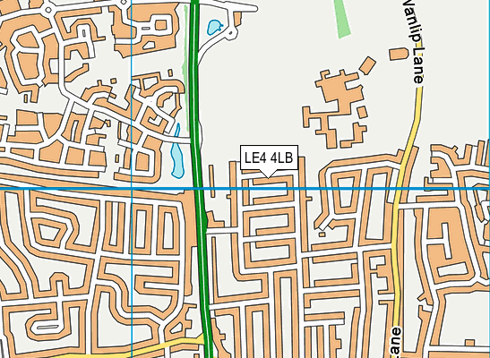 LE4 4LB map - OS VectorMap District (Ordnance Survey)
