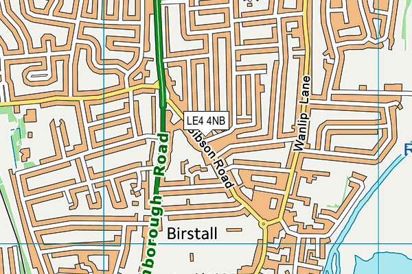 LE4 4NB map - OS VectorMap District (Ordnance Survey)