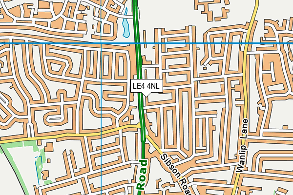 LE4 4NL map - OS VectorMap District (Ordnance Survey)