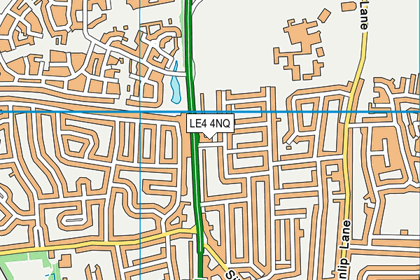 LE4 4NQ map - OS VectorMap District (Ordnance Survey)