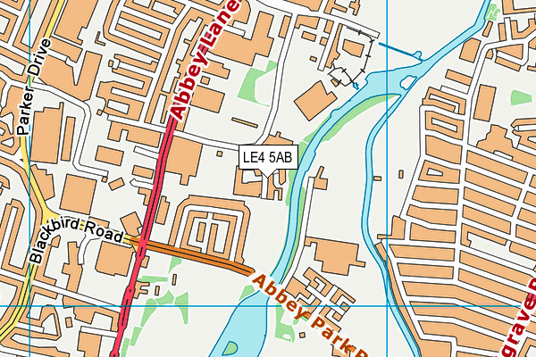 LE4 5AB map - OS VectorMap District (Ordnance Survey)