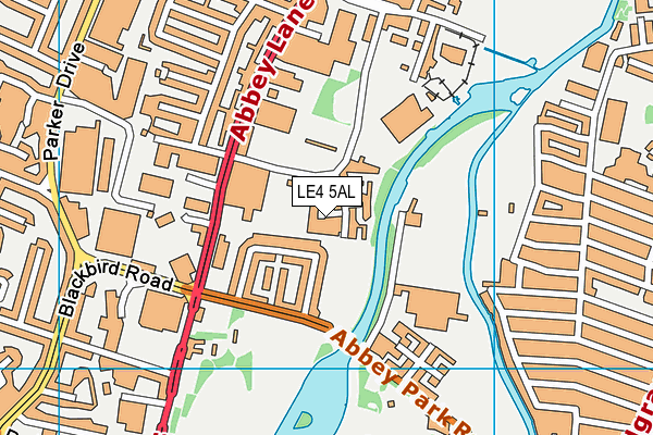 LE4 5AL map - OS VectorMap District (Ordnance Survey)