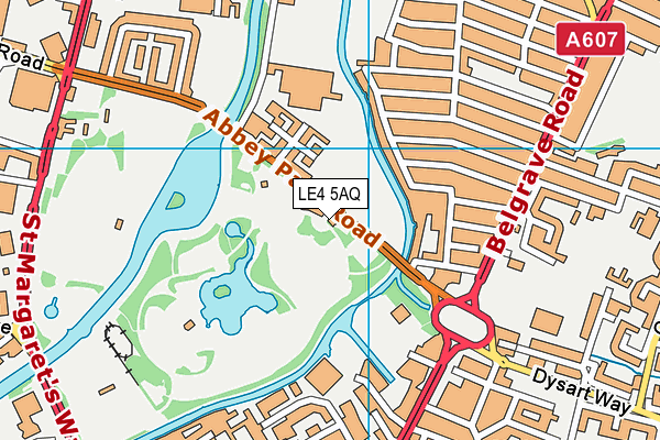 Abbey Park map (LE4 5AQ) - OS VectorMap District (Ordnance Survey)