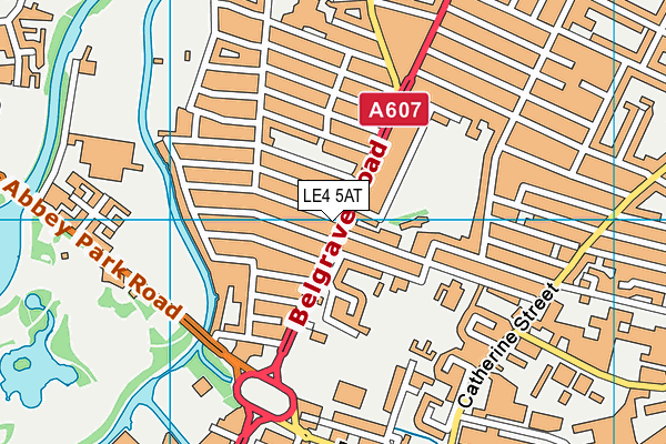 LE4 5AT map - OS VectorMap District (Ordnance Survey)