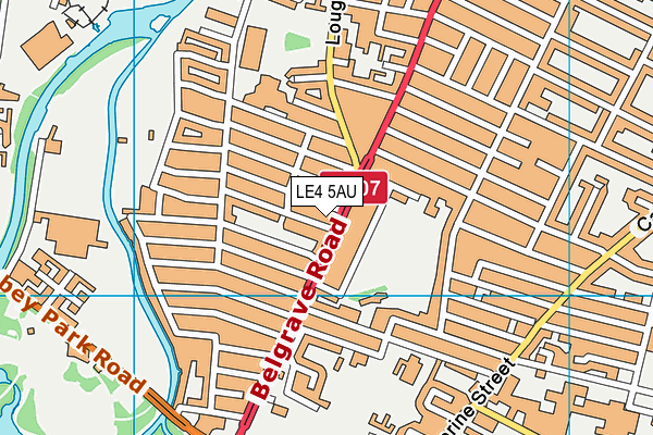 LE4 5AU map - OS VectorMap District (Ordnance Survey)