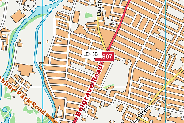 LE4 5BH map - OS VectorMap District (Ordnance Survey)