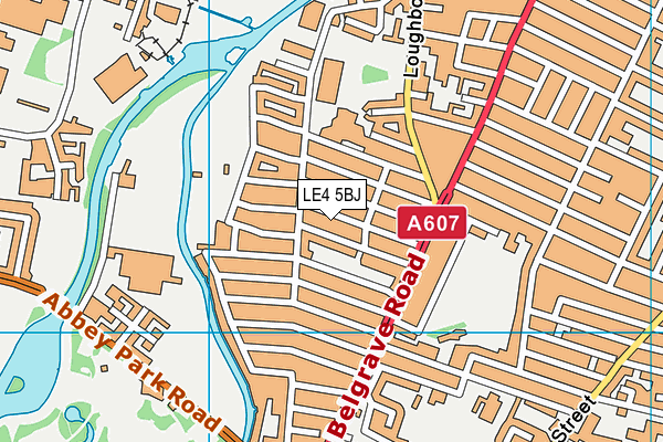 LE4 5BJ map - OS VectorMap District (Ordnance Survey)