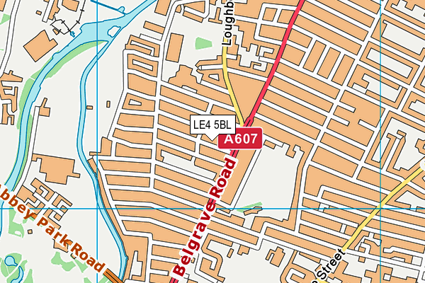 LE4 5BL map - OS VectorMap District (Ordnance Survey)