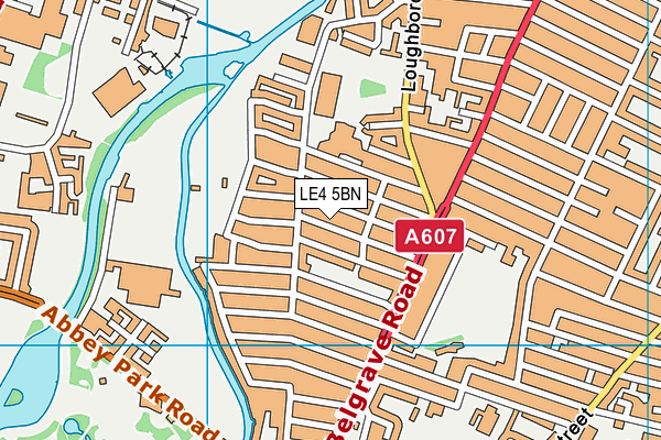 LE4 5BN map - OS VectorMap District (Ordnance Survey)