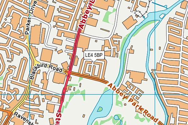 LE4 5BP map - OS VectorMap District (Ordnance Survey)