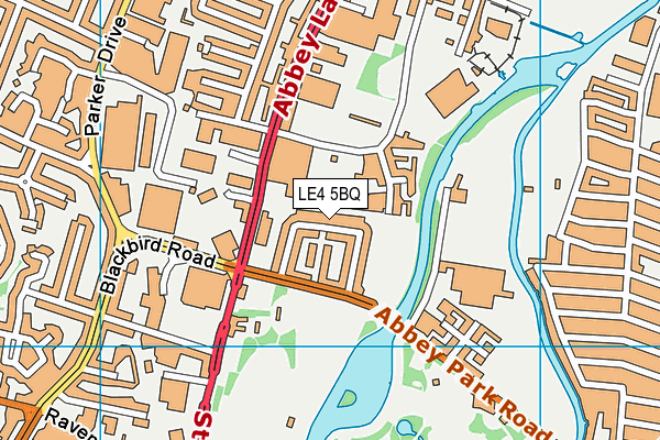 LE4 5BQ map - OS VectorMap District (Ordnance Survey)