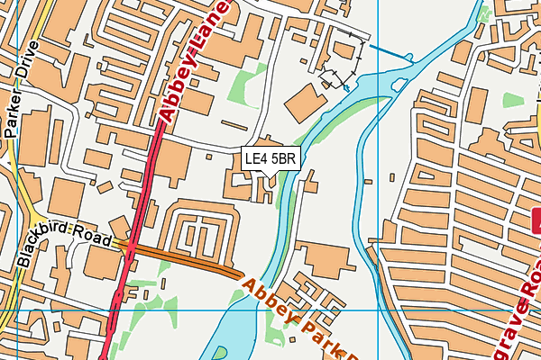 LE4 5BR map - OS VectorMap District (Ordnance Survey)